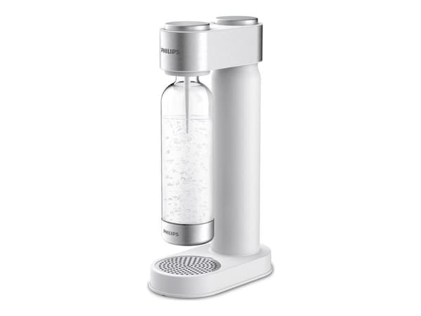 Philips GoZero ADD4902WH - Sodamaskin - 1 liter - borstat rostfritt stål