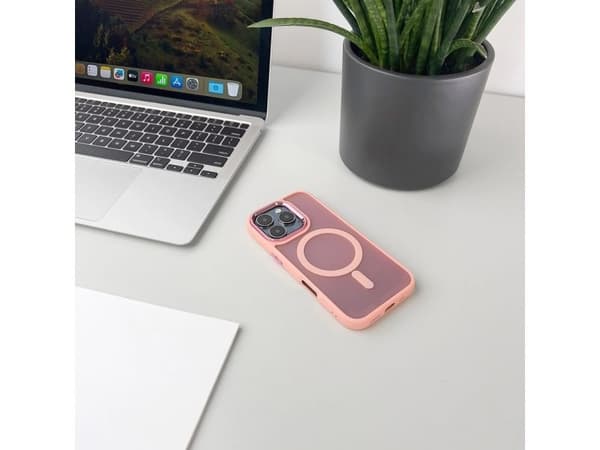 MagSafe-kompatibelt motedeksel til iPhone 17 Pro Max - rosa