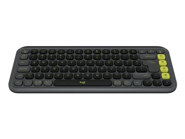 Logitech POP ICON KEYS, Mini, Langaton, Bluetooth, Näppäimen saksikytkin, QWERTY, Grafiitti