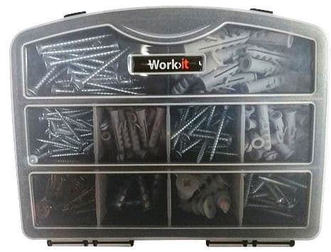 Work-it Work>it® gipsmontasjesett i sortimentskasse med 152 deler