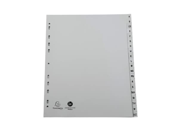 Exacompta 1920B, Grå, Polypropylen (PP), A4, 245 mm, 297 mm, 170 g