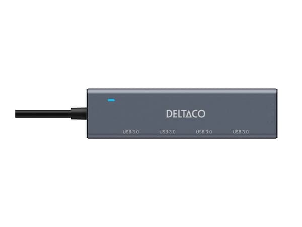 DELTACO - Hub - 5 Gbps, USB-A - 4 x SuperSpeed USB 3.0 - stasjonær