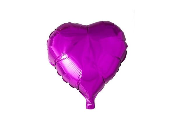 Hot pink folieballon, Hjerte