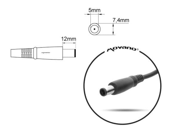 MITSU strømadapter 19,5V 2,31A (4.5X3.0 pin) - HP