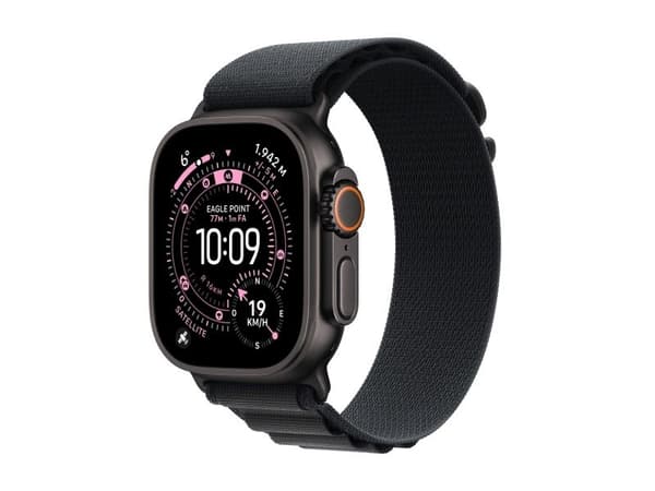 Apple Watch Ultra 3 GPS + Cellular 49mm Black Titanium Case with Black Alpine Loop - Small