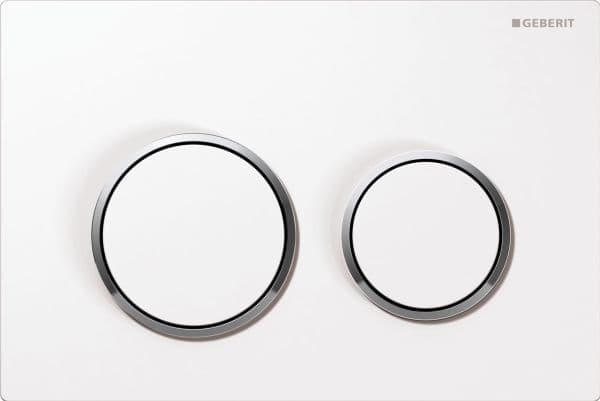 Geberit Omega20 kontrollplatta, hv/kr/hv