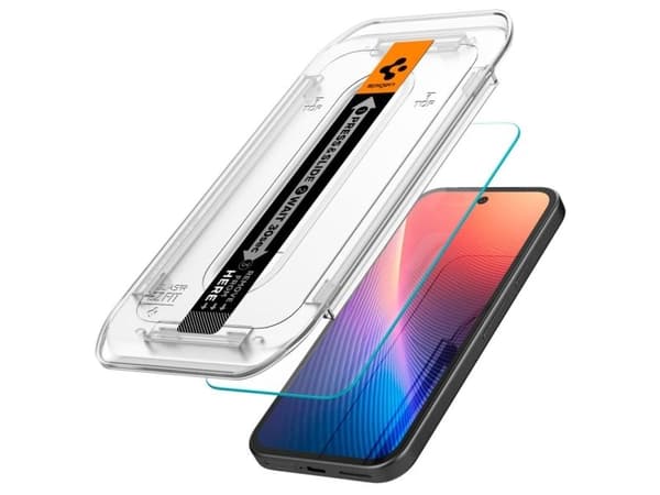 Spigen GLAS.tR EZ Fit, Google, Pixel 9a, Reptålig, Transparent, 2 styck