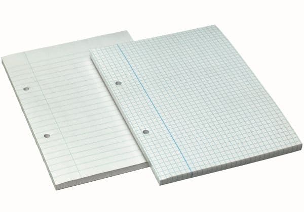 Block A5 Bantex standard, fodrat, perforerat - (5 st.)