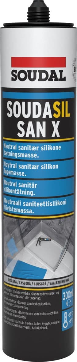 Soudasil San X sanitetsilikon transparent 300 ml