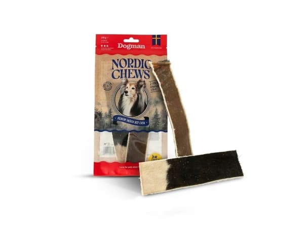Dogman Nordic Chews Beef Rawhide Strips 2 pk