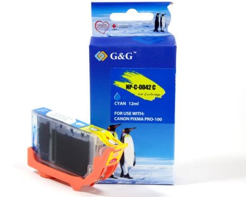 G&G NP-C-0042C, Cyan, 12 ml, 1 styck, 600 sidor, Enpack