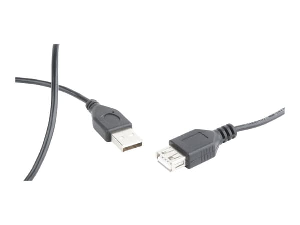 Cablexpert - USB forlængerkabel - USB (hun) til USB (han) - 75 cm - formet - sortti
