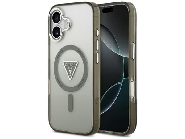 Guess IML Gradient Triangle Logo MagSafe case for iPhone 17 - olive