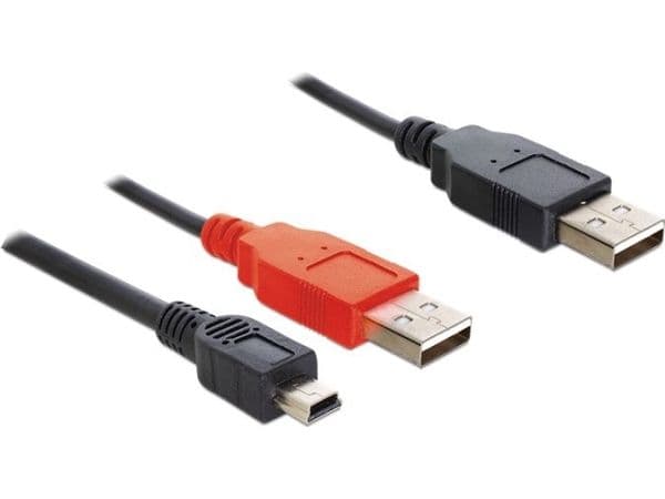 DeLOCK - USB-kaapeli - USB (han) til USB, mini-USB tyyppi A (han) - 30 cm