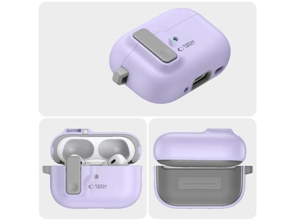 Tech-Protect TECH-PROTECT SLIM HOOK etui til Apple AirPods Pro 1/2 lavender