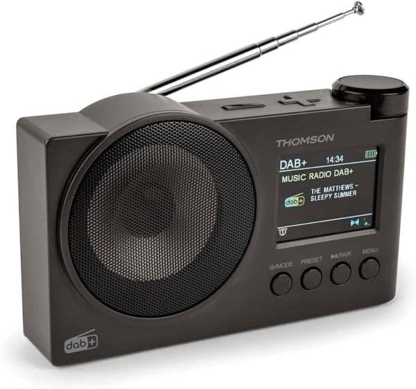 Thomson bärbar radio FM/DAB+ med Bluetooth och USB Thomson RT400DABBTWH