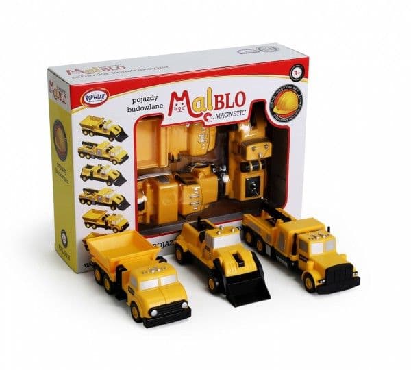 MalBlo magnetiska byggfordon