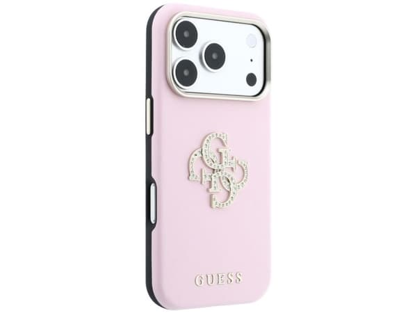 Etui Guess Smooth & Big Strass Logo do iPhone 18 Pro Max / 17 Pro Max rózowy