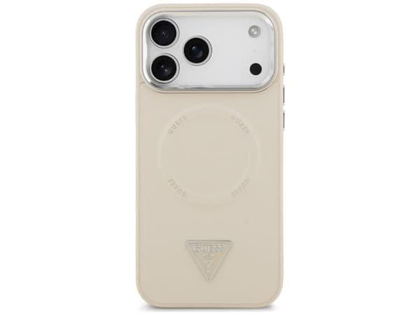 Guess Triangle Logo MagSafe Case for iPhone 17 Pro - Beige