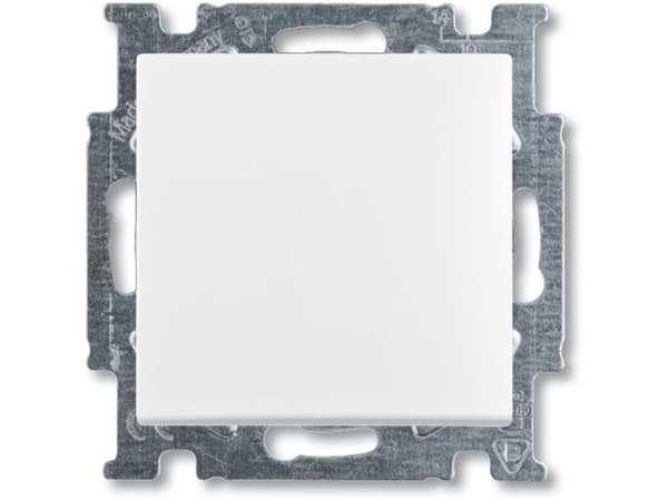 ABB-basic55 1-polig brytare, matt vit, 10A, 1 modul, levereras inklusive tangent