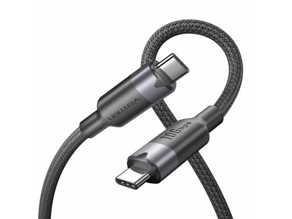 Kabel USB-C do USB-C Vention USB 3.2 5A 10Gbps 1m czarny