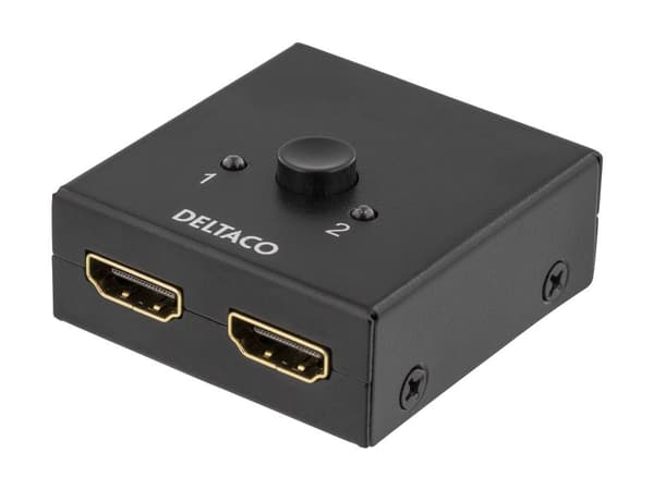 DELTACO PRIME HDMI-7017 - Video/audio switch - 2 x HDMI - stasjonær