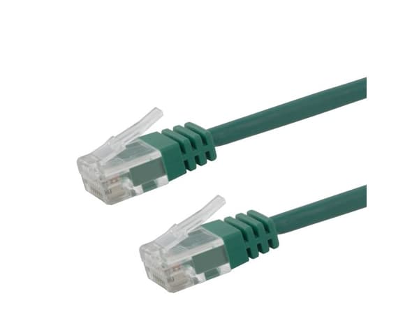 U/UTP Cat6 AWG28 patch cable, 10,0m, green, LSZH