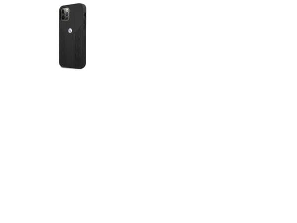 BMW lær curve perforert etui til iPhone 12 / iPhone 12 Pro - svart