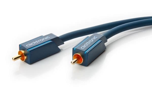 ClickTronic 1m Audio Cable, RCA, Hankjønn, RCA, Hankjønn, 1 m, Blå