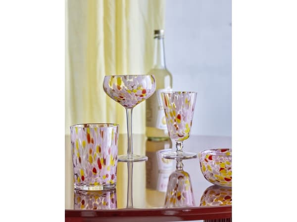 BLOOMINGVILLE Lilya dricksglas, Rosa, Glas