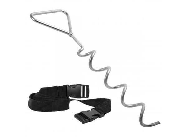 HUDORA Trampoline anchors, Ankersett til trampoline, Stål, Sort, Sølv