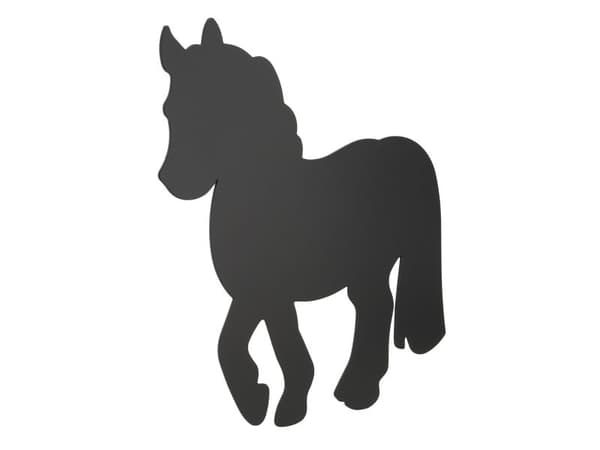 Securit® siluetti hevonen seinälaatta mustana