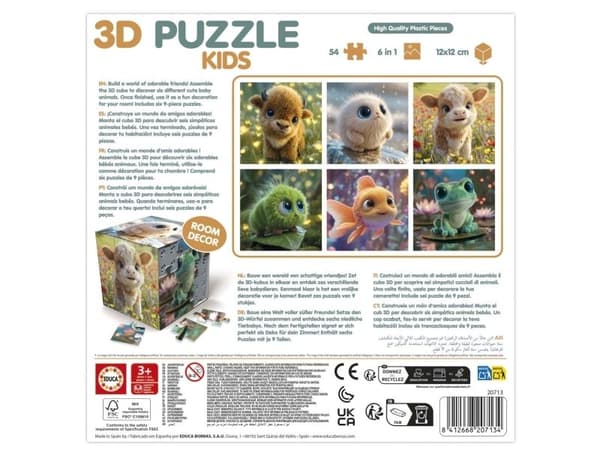 Educa 3D-pussel för barn Baby Animals