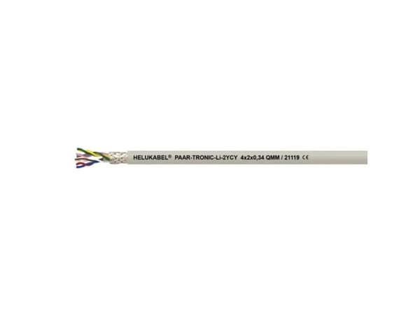 Helukapel 21117-100 Datakaapeli 2 x 2 x 0,34 mm² Grå 100 m