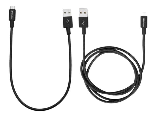 Verbatim Sync and Charge - USB-kaapelisarja - USB (han) til Micro-USB Type B (han) - lajittelu
