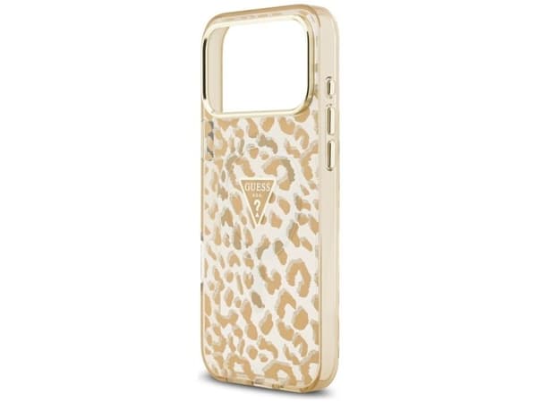 Guess Leopard Glitter MagSafe-deksel til iPhone 17 Pro Max - Brun