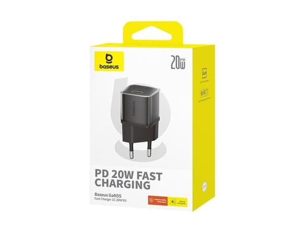 Baseus GaN5S 20W 1xUSB-C Wall Charger - Black
