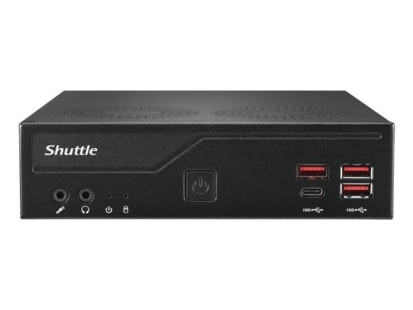 Shuttle DB860, 1,35 L størrelse PC, Mini PC barebone, Intel B860, LGA 1851 (Socket V1), DDR5-SDRAM, M.2, PCI Express, SATA