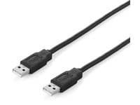 Equip 128872, 5 m, USB A, USB A, USB 2.0, Hankjønn/hankjønn, Sort