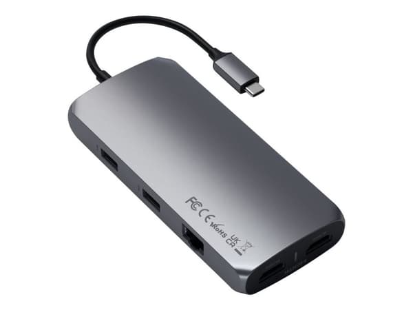 Satechi Multiport MX -sovitin - Telakointiasema - USB-C - 2 x HDMI - GigE