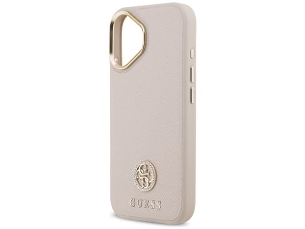 Guess Grained Strass Logo MagSafe case for iPhone 17 - pink