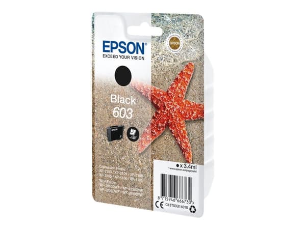 Epson Singlepack Black 603 Ink, Perusvärintuotto, Musta, 3,4 ml, 1 kpl