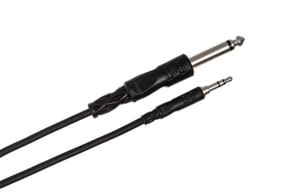Hosa Technology CMP-105, 3.5mm, Hankjønn, 6.35mm TS, Hankjønn, 1,52 m, Sort