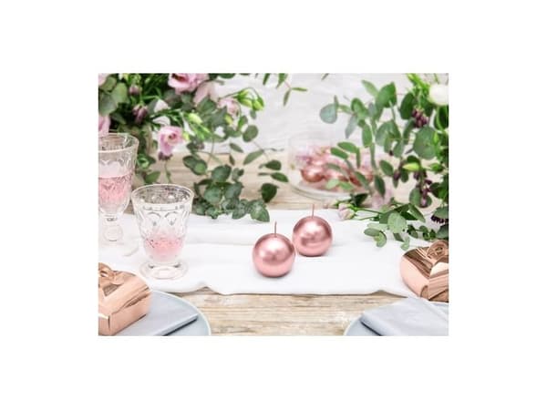 Rose gold kuglelys, 6 cm