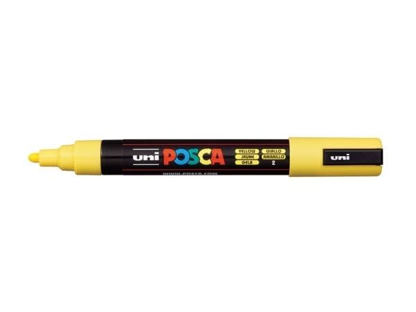 POSCA PC-5M, Gul, Multifärg, 1 färger, Medium, Vattenbaserat bläck, Rundad spets