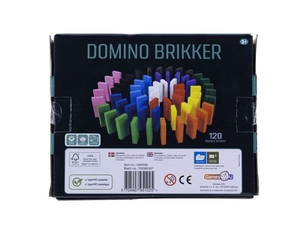 Dominobrickor med 120 bitar