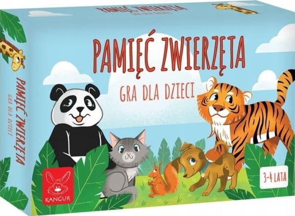 Känguru: Minne. Djur. Spel för barn 3-4 år