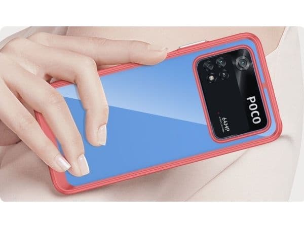 Outer Space Case silikonskal till Xiaomi Poco M4 Pro 5G - röd
