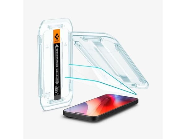 Spigen GLAS.tR EZ Fit, Apple, iPhone 16 Pro Max, Transparent, 2 styck