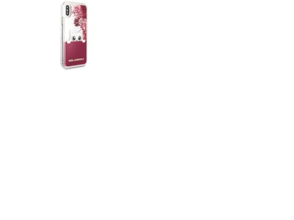 Karl Lagerfeld Liquid Glitter iPhone X Case - Pink